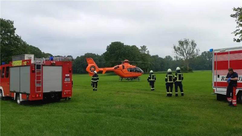 Spaziergängerin verunglückt bei Revenahe – Rettungshubschrauber im Einsatz Eine Frau ist zwischen Revenahe und Wiegersen schwer verletzt worden.