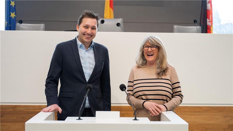 Eine Mentee mit ihrem Mentor: Inka Behnsen begleitete den SPD-Landtagsabgeordneten Brian Baatzsch ein Jahr lang. (Archivbild)