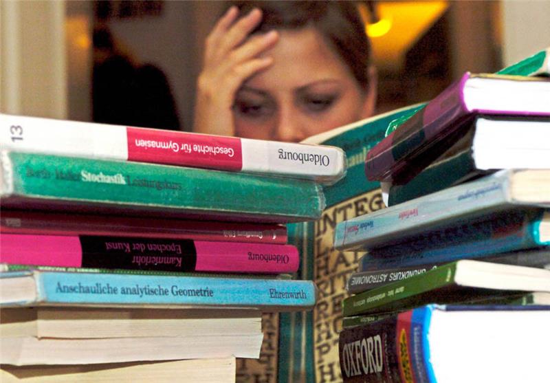 Eine Schülerin sitzt über ihren Büchern. Foto: Frank Leonhardt/dpa