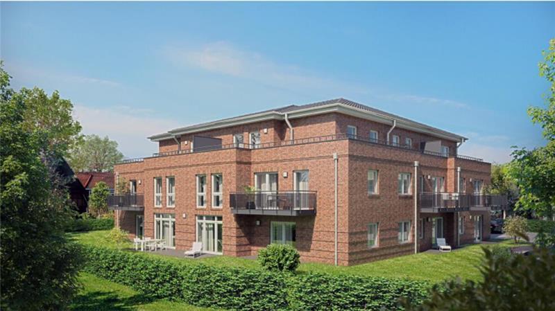 Eine Visualisierung zeigt die Villa Kutenholt mit 16 Seniorenwohnungen.