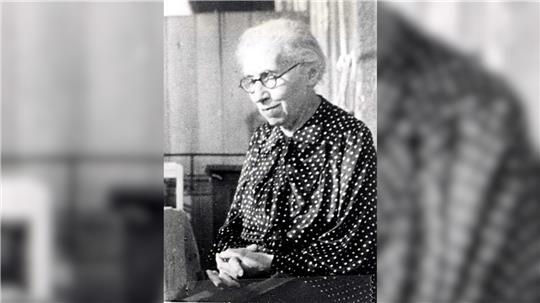 Eine seltene Aufnahme von Fanny Bachenheimer (*28. November 1868, Darmstadt † 23. November 1941, Lódz/Litzmannstadt).