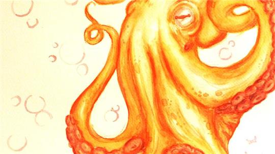 Eines der Aquarelle, die in der Ausstellung zu sehen sein werden.