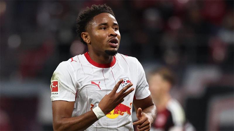 Eins, zwei, drei: Nkunku erzielte den ersten Leipziger Bundesliga-Hattrick.