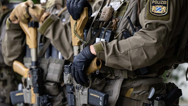 Einsatzkräfte des Spezialeinsatzkommandos (SEK) Südbayern der Bayerischen Polizei.