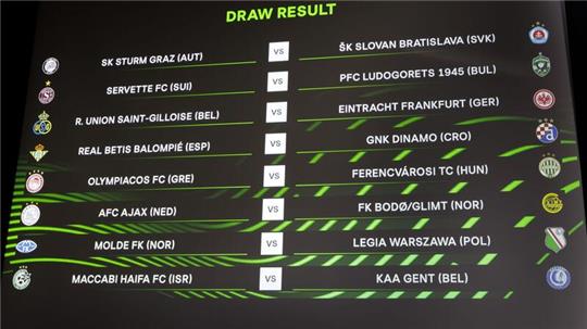 Eintracht Frankfurt trifft in der Zwischenrunde der Conference League auf Saint-Gilloise.