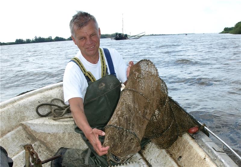 Elbfischer Lothar Buckow hat den Fischfang eingestellt. Foto: Vasel