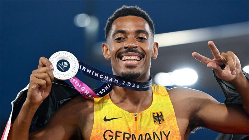 Emil Agyekum hat EM-Silber über 400 Meter Hürden gewonnen.