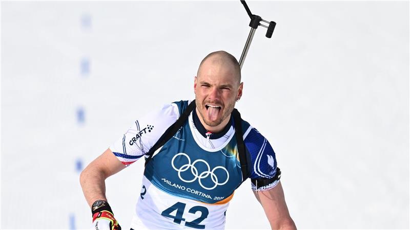 „Von untreuem Kerl geschlagen“: Sticheleien gegen Laegreid Emilien Jacquelin machte sich über seinen Konkurrenten Laegreid lustig.