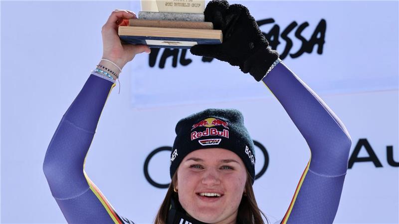 Emma Aicher könnte in Norwegen auch den Abfahrts-Weltcup gewinnen. (Archivbild)