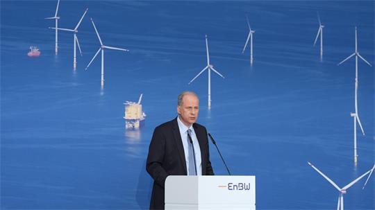 EnBW-Chef Georg Stamatelopoulos sieht schwierige Bedingungen für neue Offshore-Projekte.