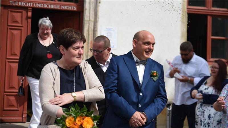 Endlich verheiratet: Kathrin Pollnow und Klaus-Dieter Rose.