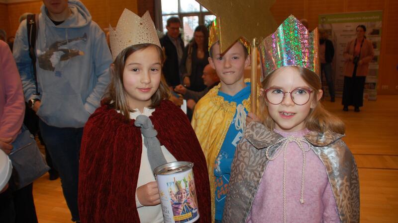 Enja, Moritz und Ann-Marie von den Sternensängern sammelten für notleidende Kinder in Amazonien.