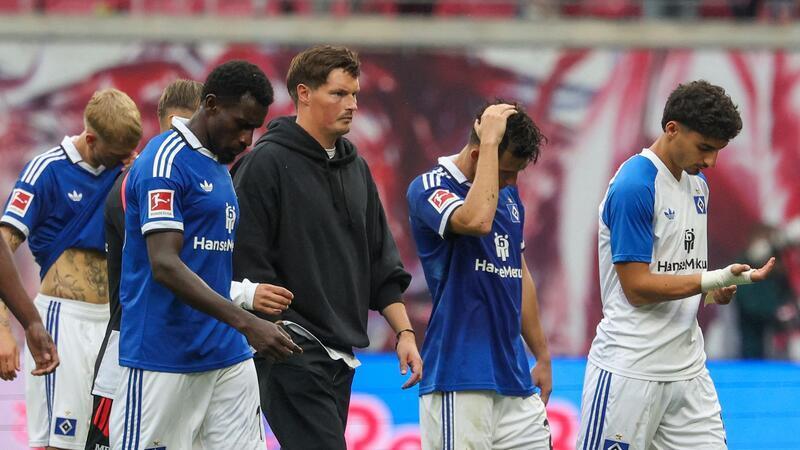 Enttäuschung in Leipzig: Der HSV verliert schon wieder hoch.