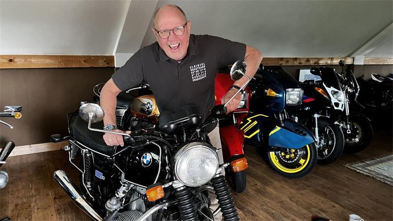 Krautsands Insulaner und ihr Traum von der Unabhängigkeit Er liebt das Motorradfahren und fordert Freiheit für Krautsand: Svend-Jörk Sobolewski.