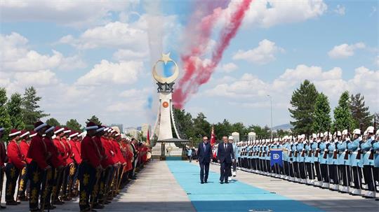 Erdogan ließ für Trump einen eindrucksvollen Empfang organisieren.