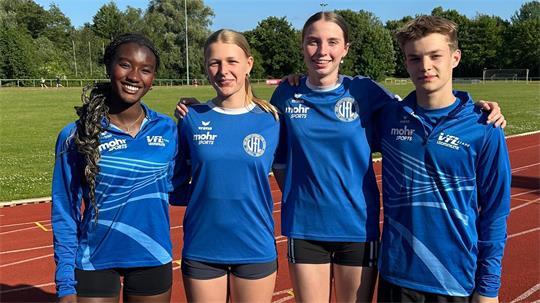 Erfolgreich: Bernice Amofa, Greta Pauli, Nike Kluthe-Janssen und Noah Bölke (von links).