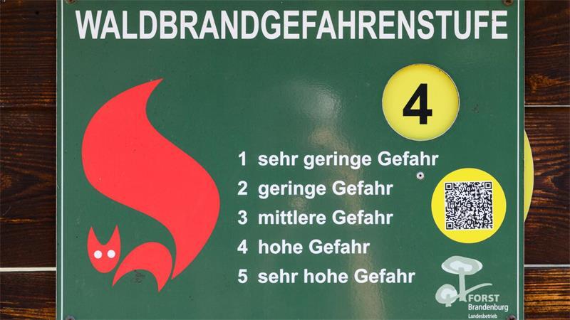 Waldbrandgefahr auch im Norden kurzfristig erhöht Erläuterung der Waldbrandgefahrenstufen - hier in Brandenburg. (Archivbild)