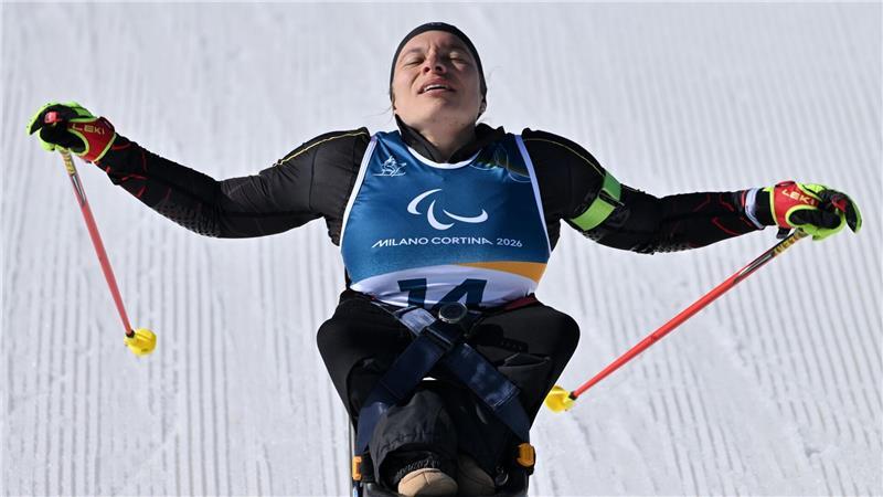 Erleichterter Einlauf auf Platz drei: Anja Wicker.