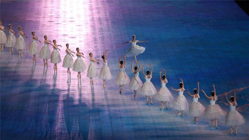 Eröffnungsfeier der asiatischen Winterspiele in China.