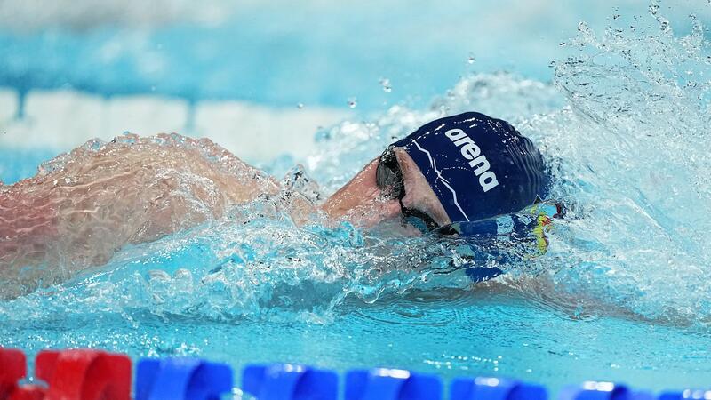 Märtens schwimmt auf Platz fünf: „Es tat einfach alles weh“ Erst auf den letzten 50 Metern musste Märtens die Spitze abgeben.