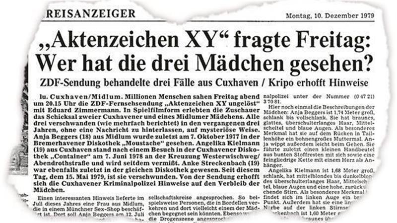 Mädchen vor 45 Jahren verschwunden – Fall wird neu aufgerollt Erst zwei Jahre nach dem Verschwinden folgte eine "XY"-Sendung. Foto: nz