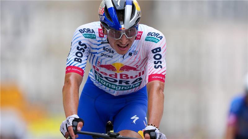 Lipowitz und Roglic: Kräftemessen in den Pyrenäen Erstmals bei der Tour dabei und direkt im Rampenlicht: Florian Lipowitz.