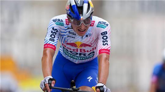 Erstmals bei der Tour dabei und direkt im Rampenlicht: Florian Lipowitz.