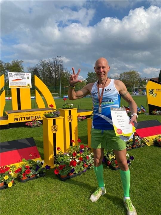Erstmals nach seinem Comeback vor drei Jahren unterbietet Dennis Dodt über 5000 Meter die 17 Minuten. Foto: Privat