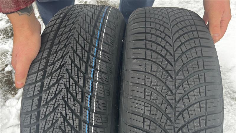 Es ist nicht nur die Profilhöhe: Winterreifen (links) haben auch mehr Rillen.