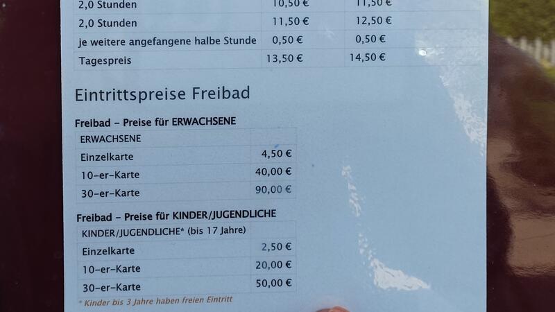 Es werden keine Familien- oder Saisonkarten angeboten.