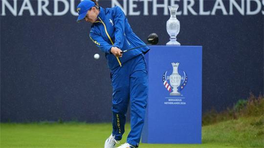 Esther Henseleit hat mit dem europäischen Team den Solheim Cup gewonnen.