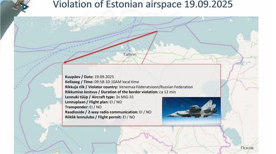 Estland zufolge waren die russischen Kampfflugzeuge klar im Luftraum des EU- und Nato-Landes.