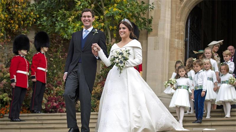 Freude bei den Royals: Eugenie bringt drittes Kind zur Welt Eugenie und ihr Mann gaben sich 2018 das Ja-Wort. (Archivbild)
