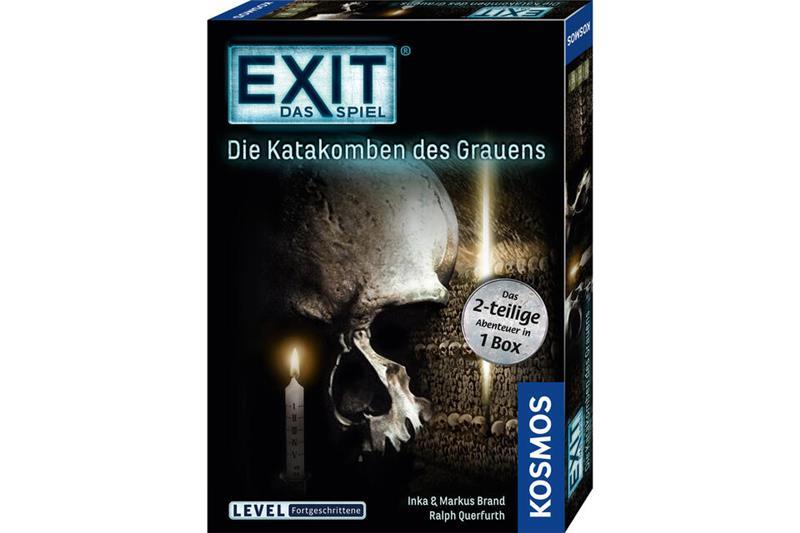 Schön gruseln – schaurige Spiele zu Halloween „Exit - Das Spiel: Die Katakomben des Grauens“ richtet sich mit einem gruseligen Thema eher an Erwachsene und ist in zwei Kapiteln aufgeteilt.