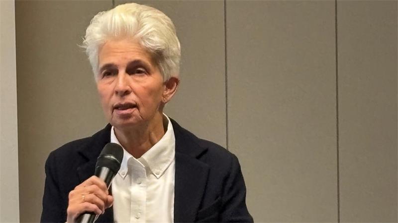 Strack-Zimmermann in Stade: Kann die FDP noch Menschen begeistern? FDP-Europapolitikerin Marie-Agnes Strack-Zimmermann spricht im niedersächsischen Kommunalwahlkampf in einem Tagungsraum des Veranstaltungszentrums Stadeum in Stade.