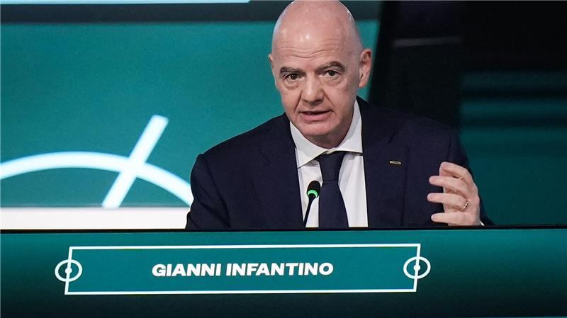FIFA-Präsident Gianni Infantino spricht beim Kongress des Fußball-Weltverbandes. 