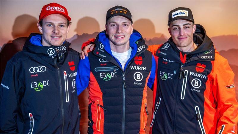 Steiniger Weg: Einst Aussortierte kämpfen sich zur Ski-WM Fabian Gratz, Jonas Stockinger und Anton Grammel (v.l.) starten im WM-Riesenslalom.