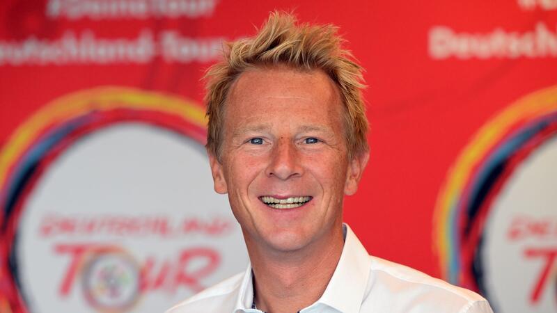Fabian Wegmann im Rahmen der Deutschland-Tour 2023 in Essen.