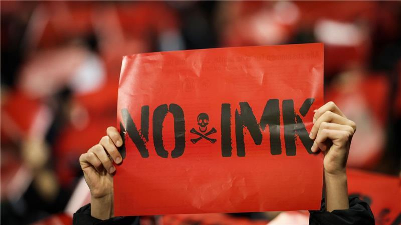 Fanproteste gegen die Innenministerkonferenz im Dezember beim Spiel FC St. Pauli - 1. FC Union Berlin.