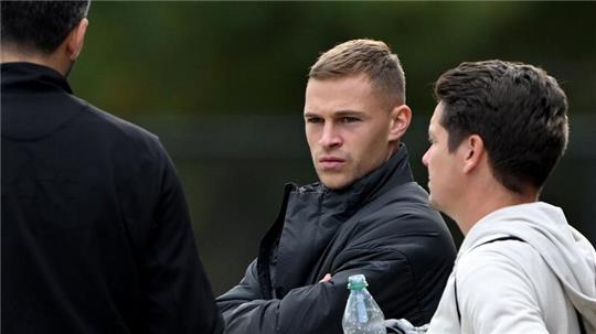 Fehlte wegen einer leichten Erkältung beim Training der DFB-Auswahl: Joshua Kimmich.