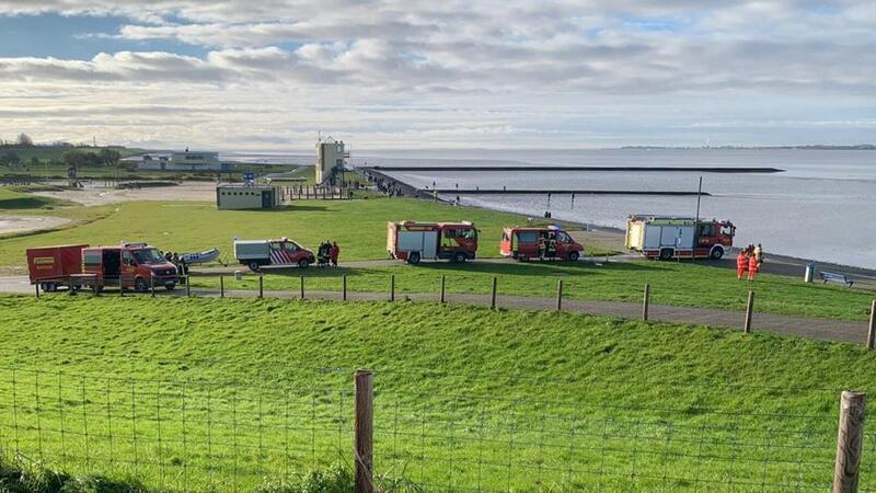 Feuerwehr, Polizei, Rettungsdienst und auch der Rettungshubschrauber "Christoph 26" waren im Einsatz.