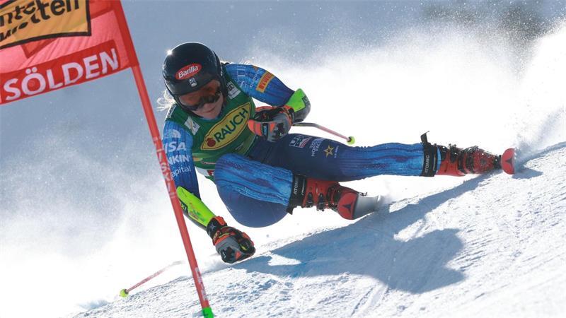 Jagd eröffnet: Ski-Juwel Aicher rast direkt auf das Podest Fiel vom ersten noch auf den siebten Rang zurück: Mikaela Shiffrin.