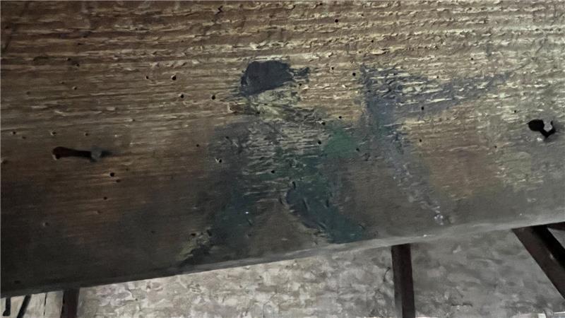 Archäologe löst das große Rätsel der Seefahrtschule in Grünendeich Fischer mit Netz? Hier hinterließen Handwerker im 19. Jahrhundert ihre Spuren.