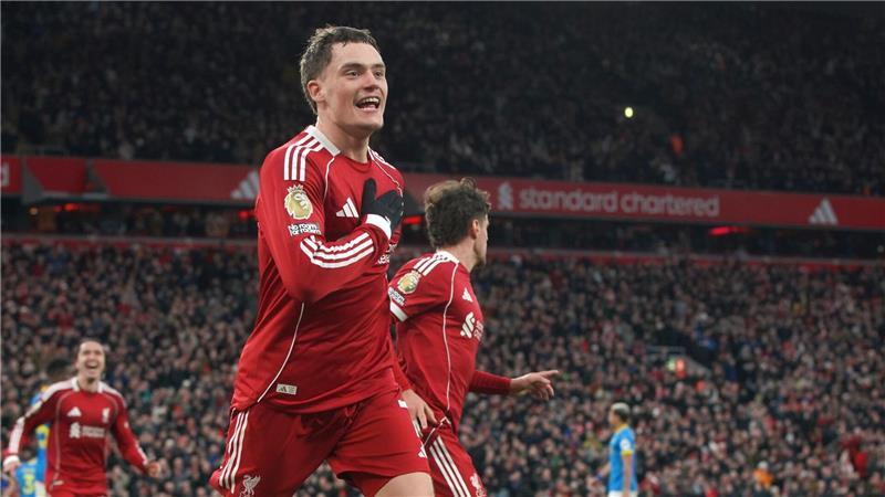 Florian Wirtz erzielte sein erstes Pflichtspieltor für den FC Liverpool.