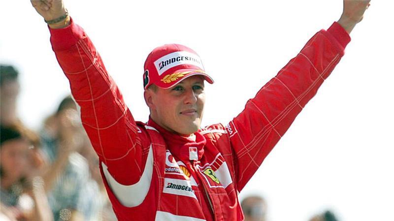 Schumacher-Erpresser-Anruf: „Ich bin ein Guter“ Formel-1-Legende Michael Schumacher, damals Scuderia Ferrari, feiert seinen Sieg beim Großen Preis von Italien in Monza im Jahr 2006.