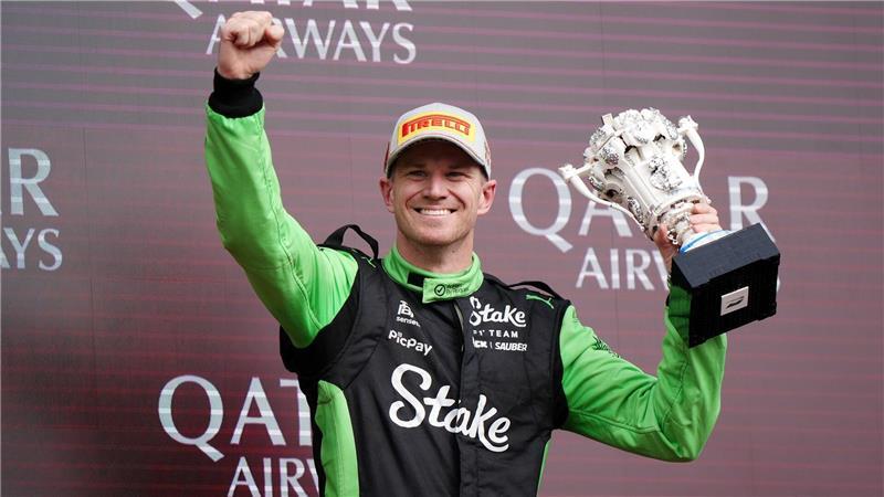 Bilder des Tages Formel 1 in Silverstone: Nico Hülkenberg jubelt erstmals auf dem Podium