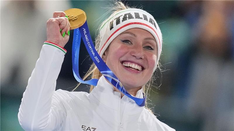 Francesca Lollobrigida widmete ihren Olympiasieg ihrem Sohn Tommaso.