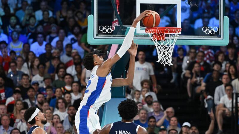 Frankreichs Talent Victor Wembanyama agierte in seinem ersten Olympia-Finale furchtlos.