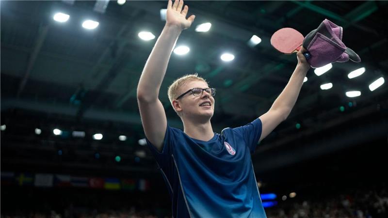 Franzosen zu stark: Tischtennis-Team verliert EM-Halbfinale Frankreichs Tischtennis-Star Felix Lebrun.