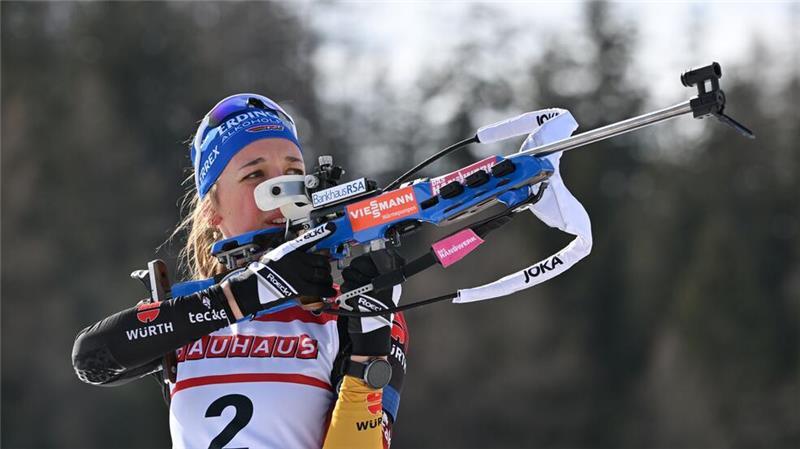 Franziska Preuß gab auch am letzten WM-Tag alles.